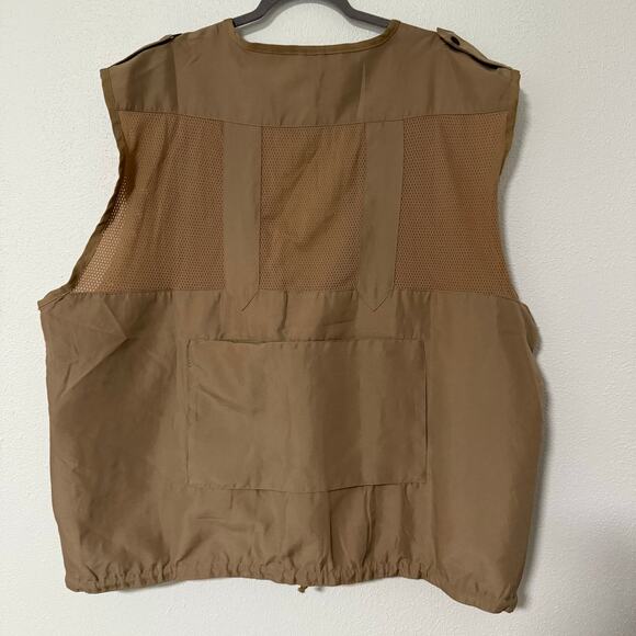 Humvee Men's Tan Brown Combat Hunting Cargo Utility Vest Size 3XL - Picture 12 of 14